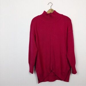 Anthropologie Maeve Crystal Mock Neck Tunic Oversized Sweater